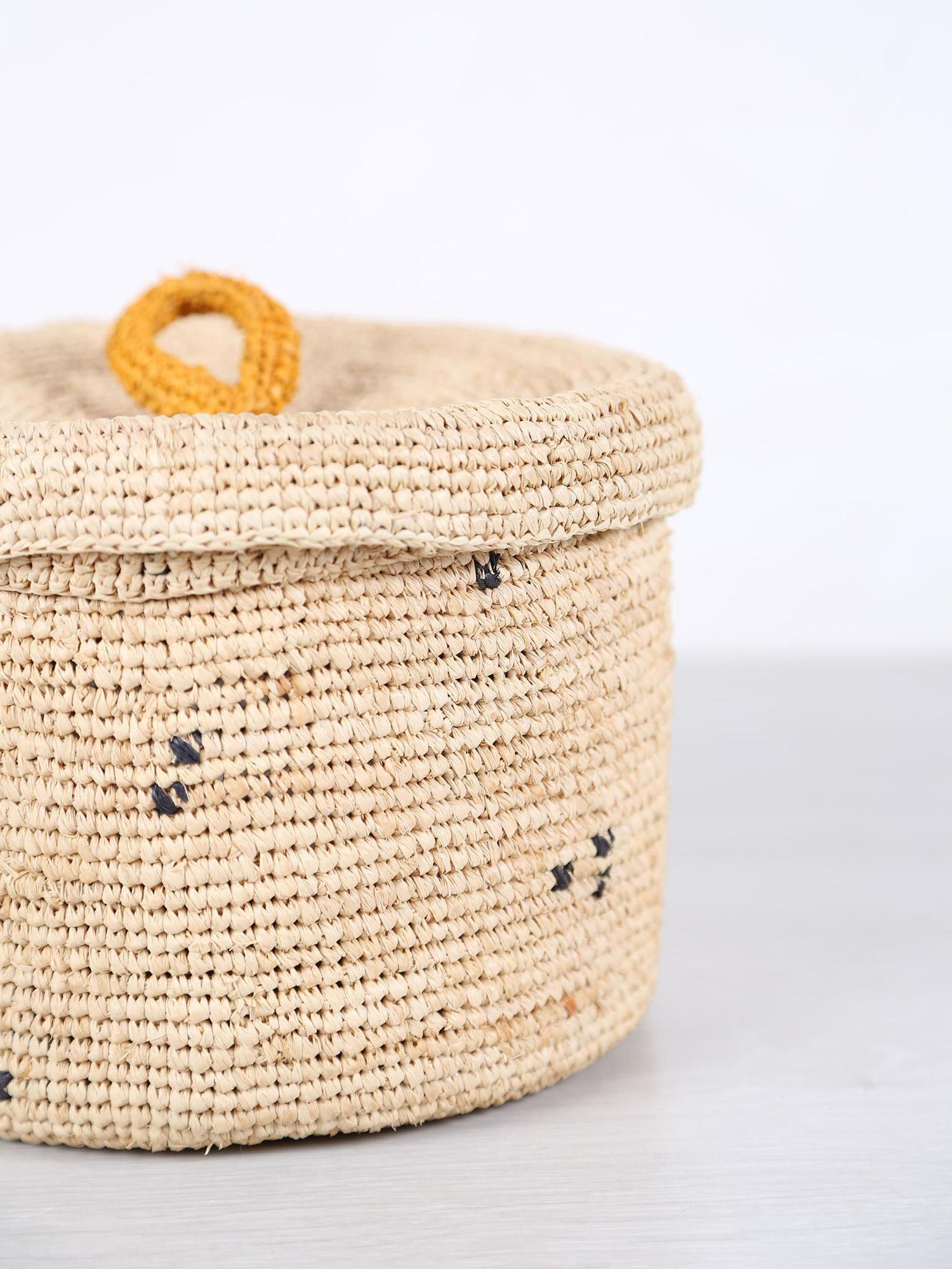 Large Handmade Raffia Basket - 5 patterns available