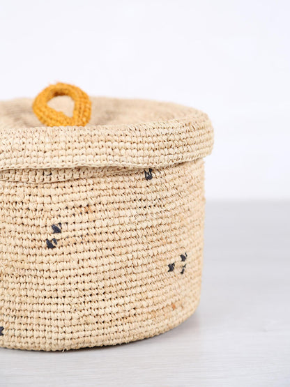 Large Handmade Raffia Basket - 5 patterns available