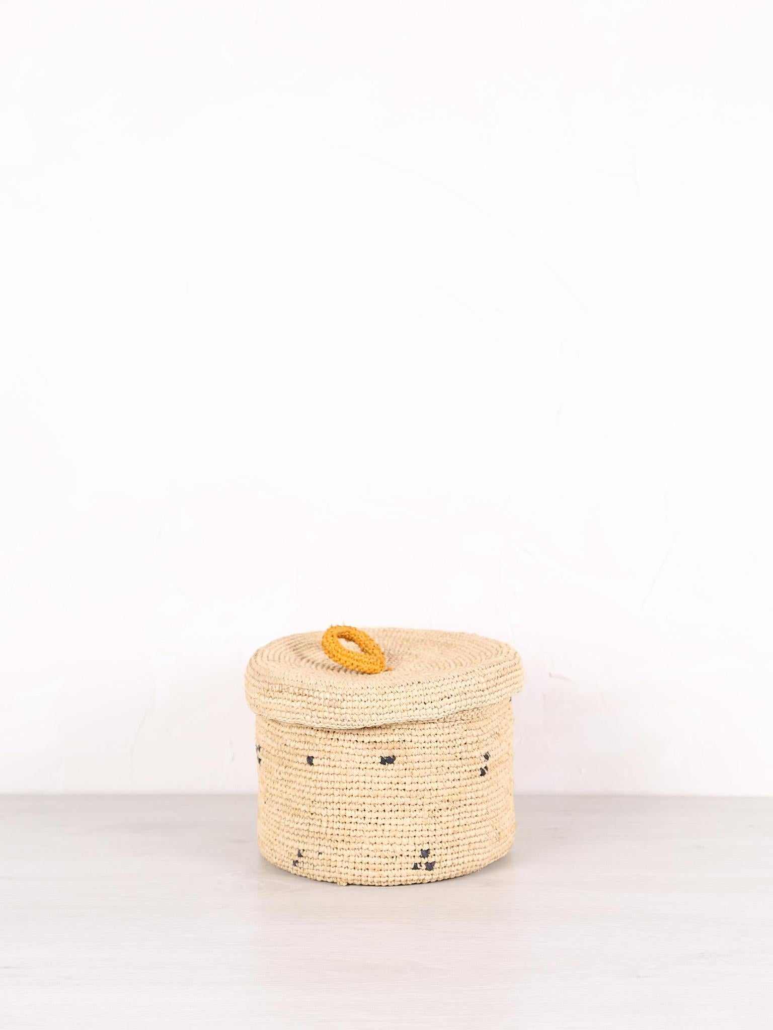Large Handmade Raffia Basket - 5 patterns available