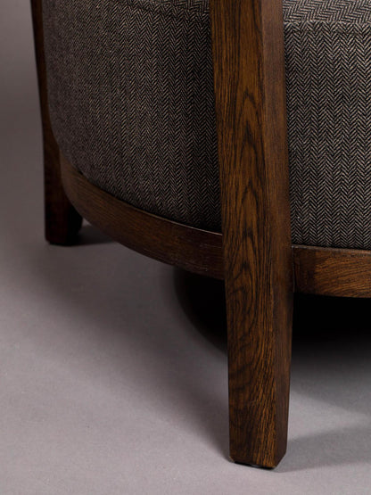 durian solid oak lounge chair