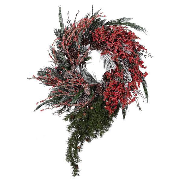 Deluxe Faux Berry And Pine Wreath