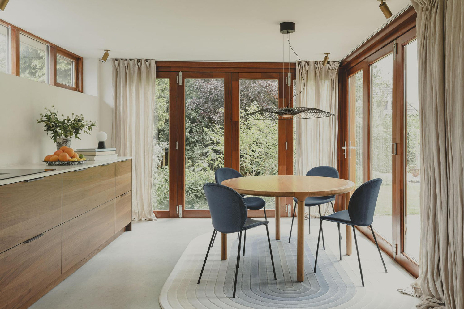 Storm Wooden Round Dining Table - 3 Colours Available
