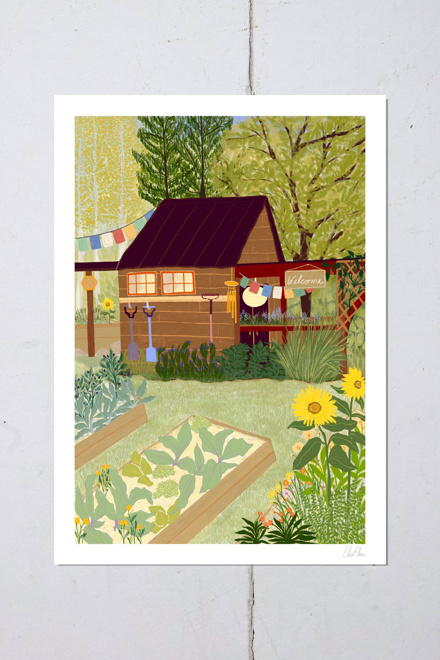 Veggie Garden Art Print | Gardener&