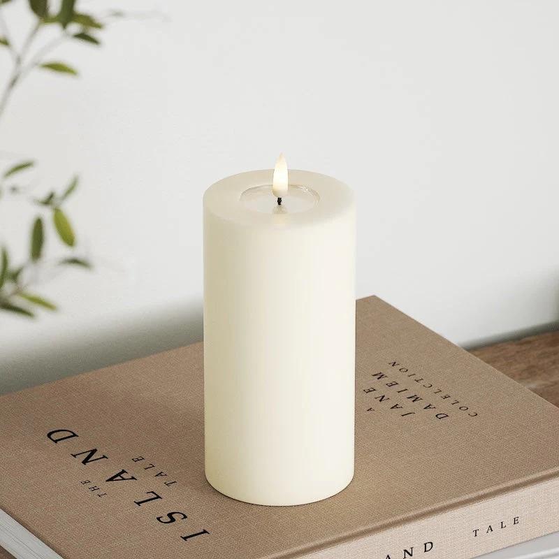 Cream LED Pillar Candle- 3 Size Options Available