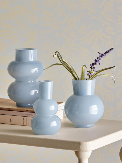 Kinsie Vase - Blue Glass - 3 Shapes Available