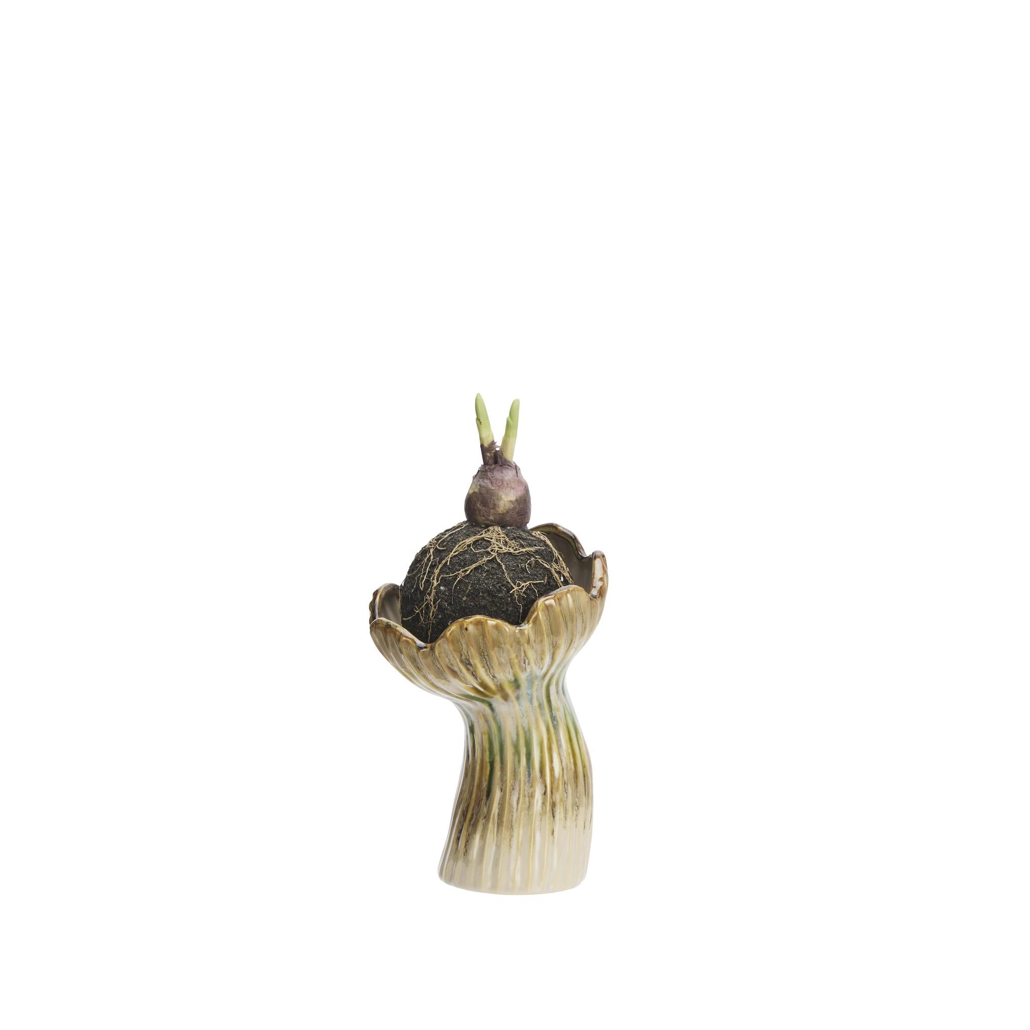 Latibra Stoneware vase - Mustard