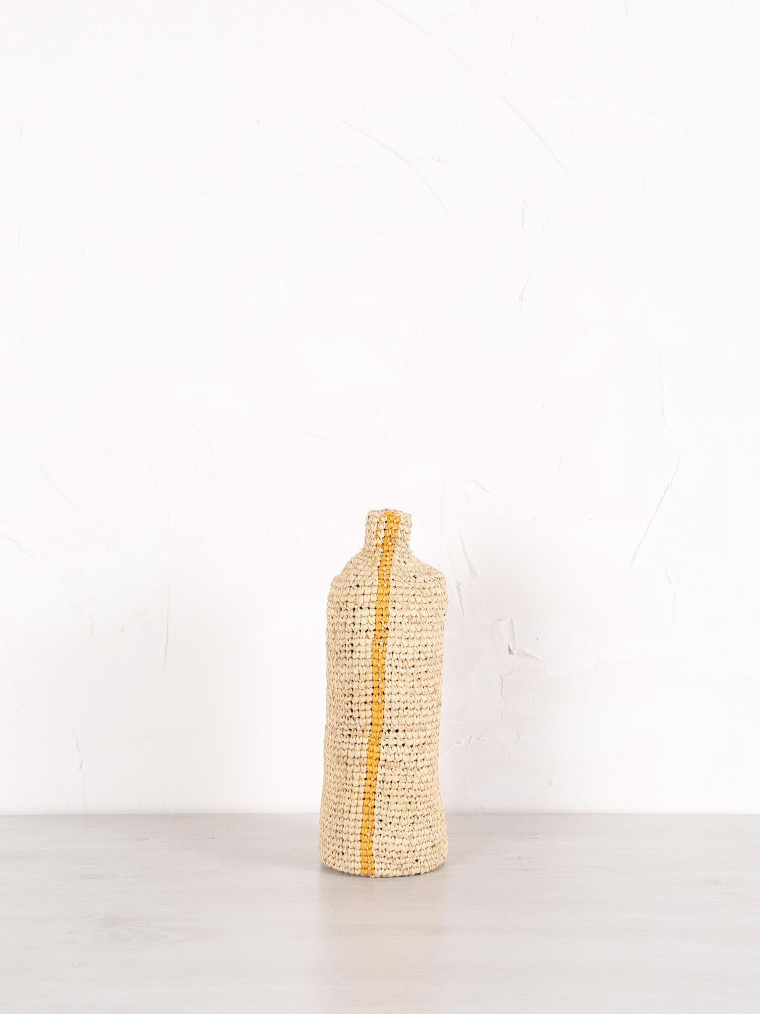 Tall Woven Vertical Striped Bud/Bottle Vase - 2 colours