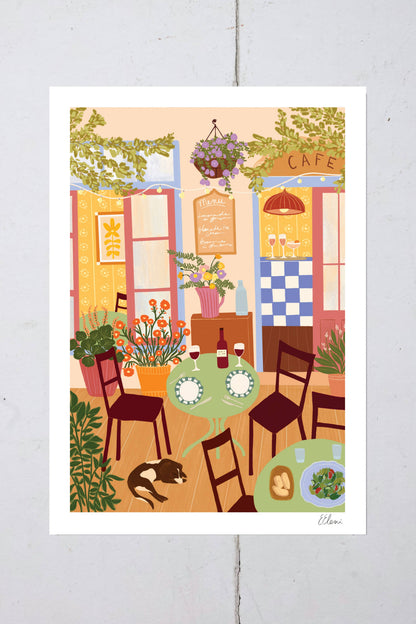 Sunshine Terrace Art Print | El Fresco Dining