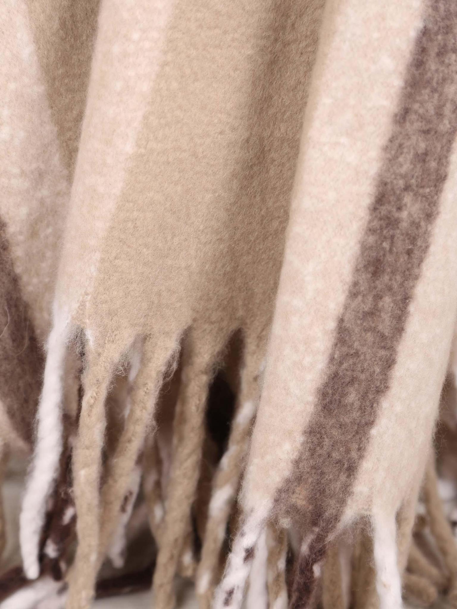 Isabel Recycled Plain Fringed Throw - Nuage