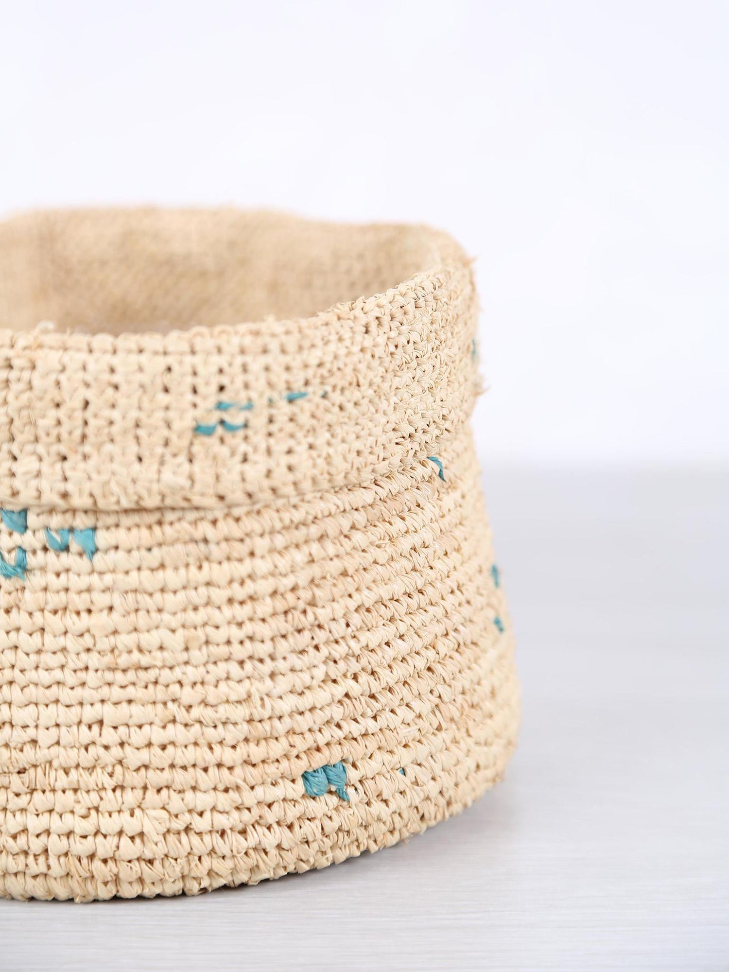 Large Handmade Raffia Basket - 5 patterns available