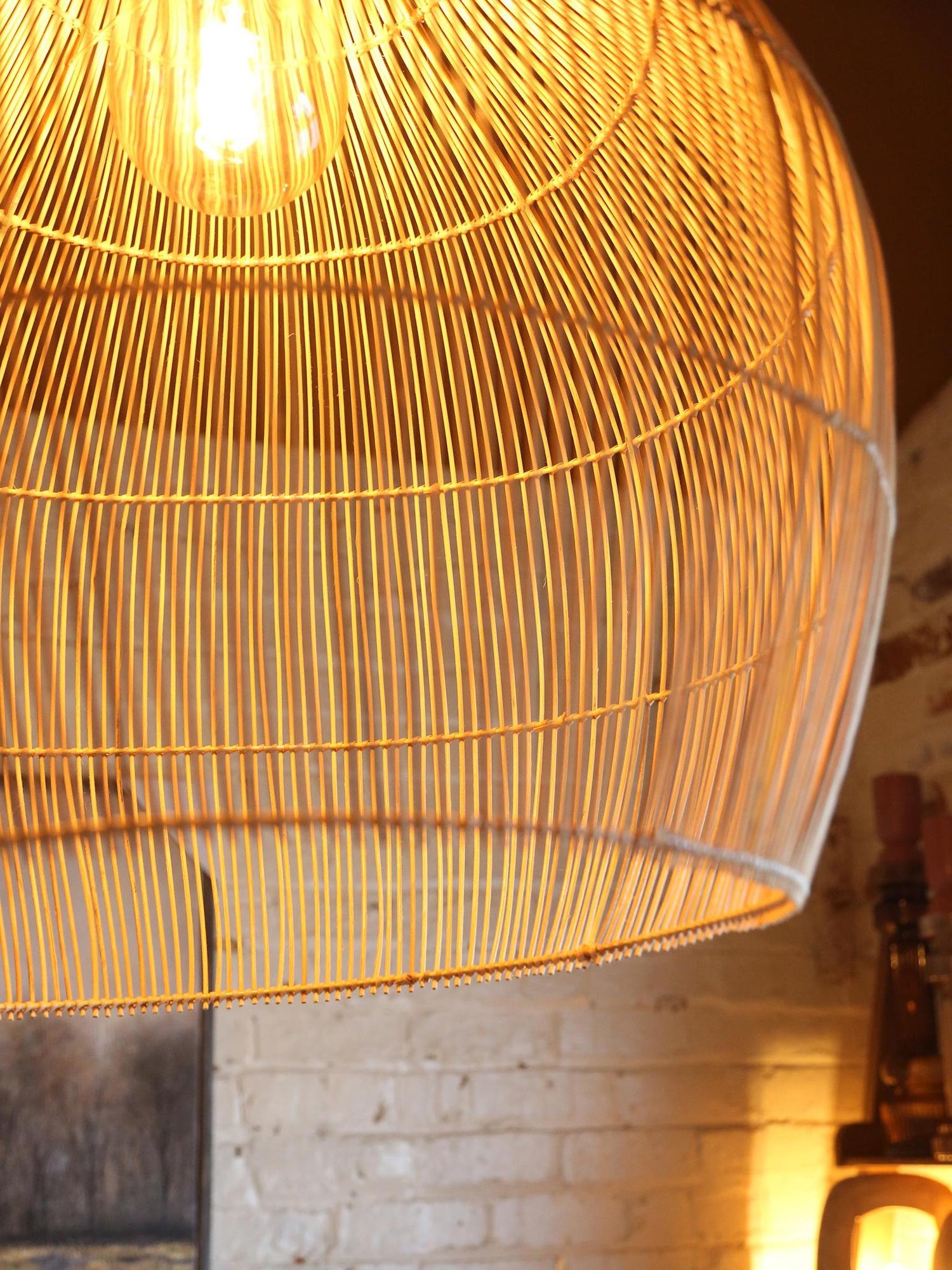 Oversized Hive Rattan Shade