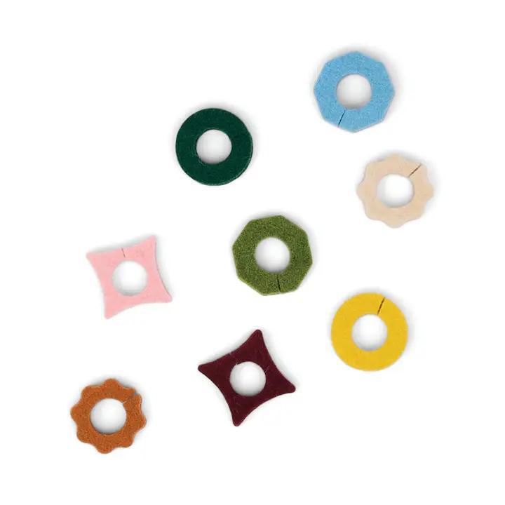 The Link Felt Drink Tags - Set of 8 - Multicoloured