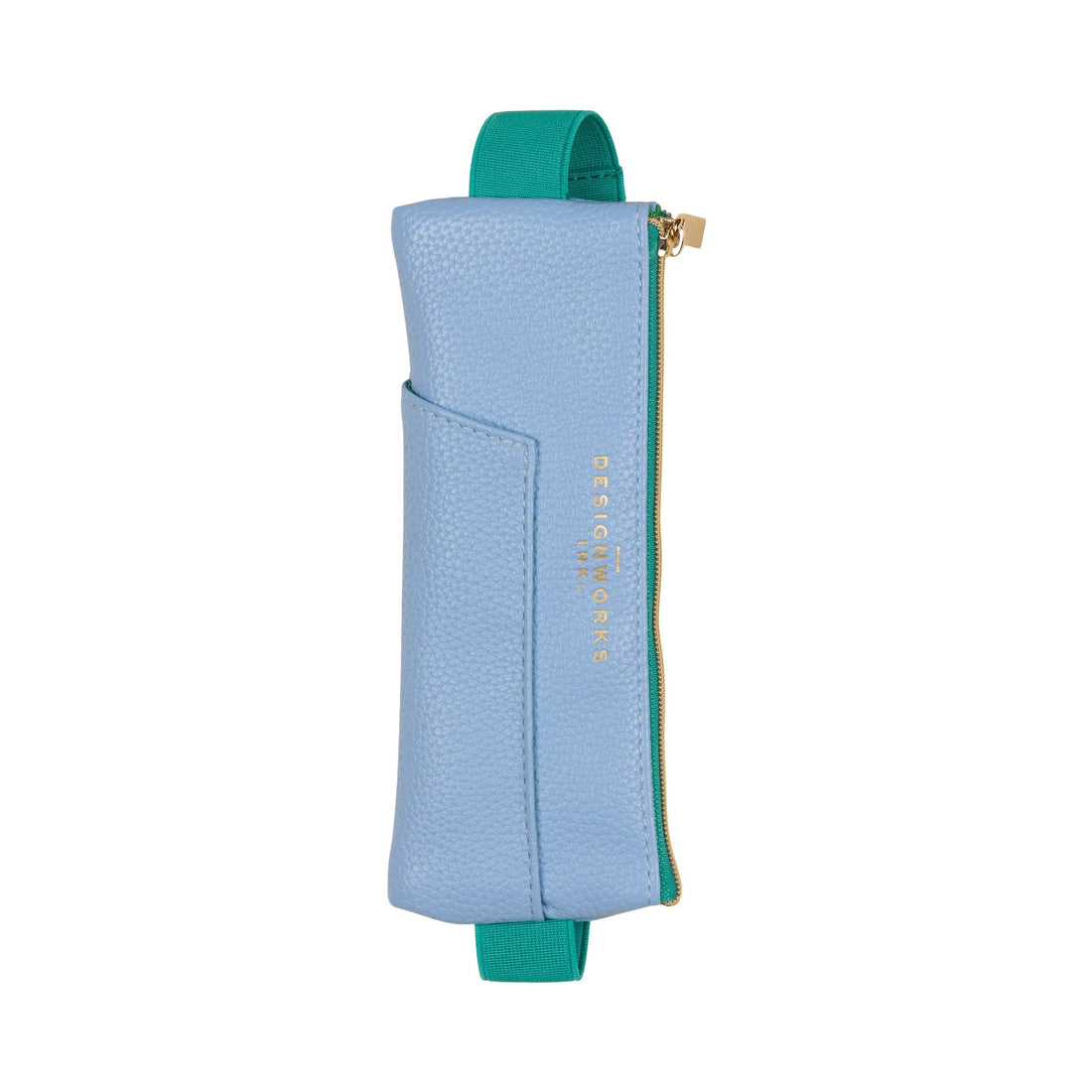 Designworks Ink Pen Pouch - Light Blue + Green