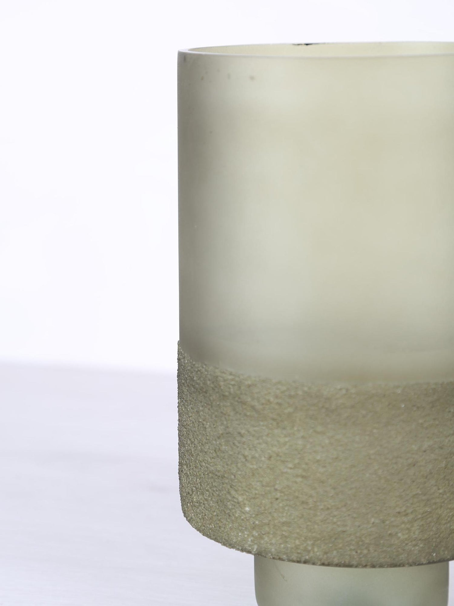 Miral Green Glass Round Stormlight - Frosted Bottom - 2 Sizes Available