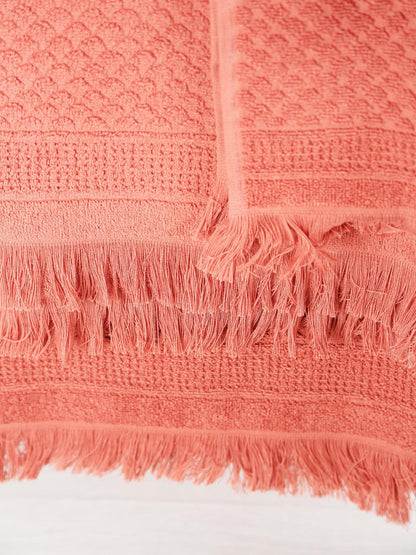 Embossed Jacquard Towel in Sienne - 4 Sizes Available