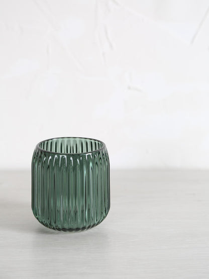 Amarens Round Glass Tealight Holder - 4 Colours Available