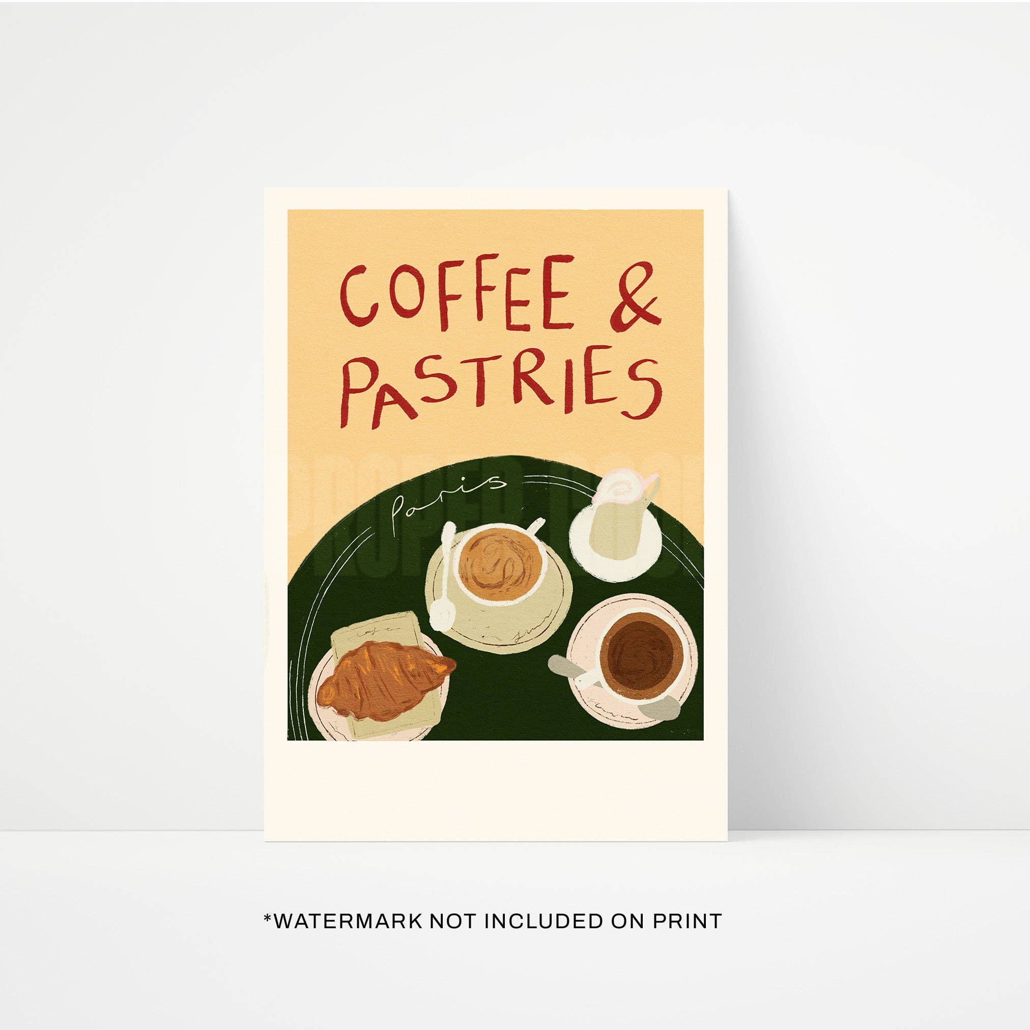 Coffee &amp; Pastries in Paris Print