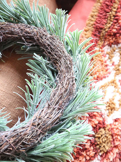 Vintia wreath - 40X40X8 cm - Shaded Green &amp; Off White