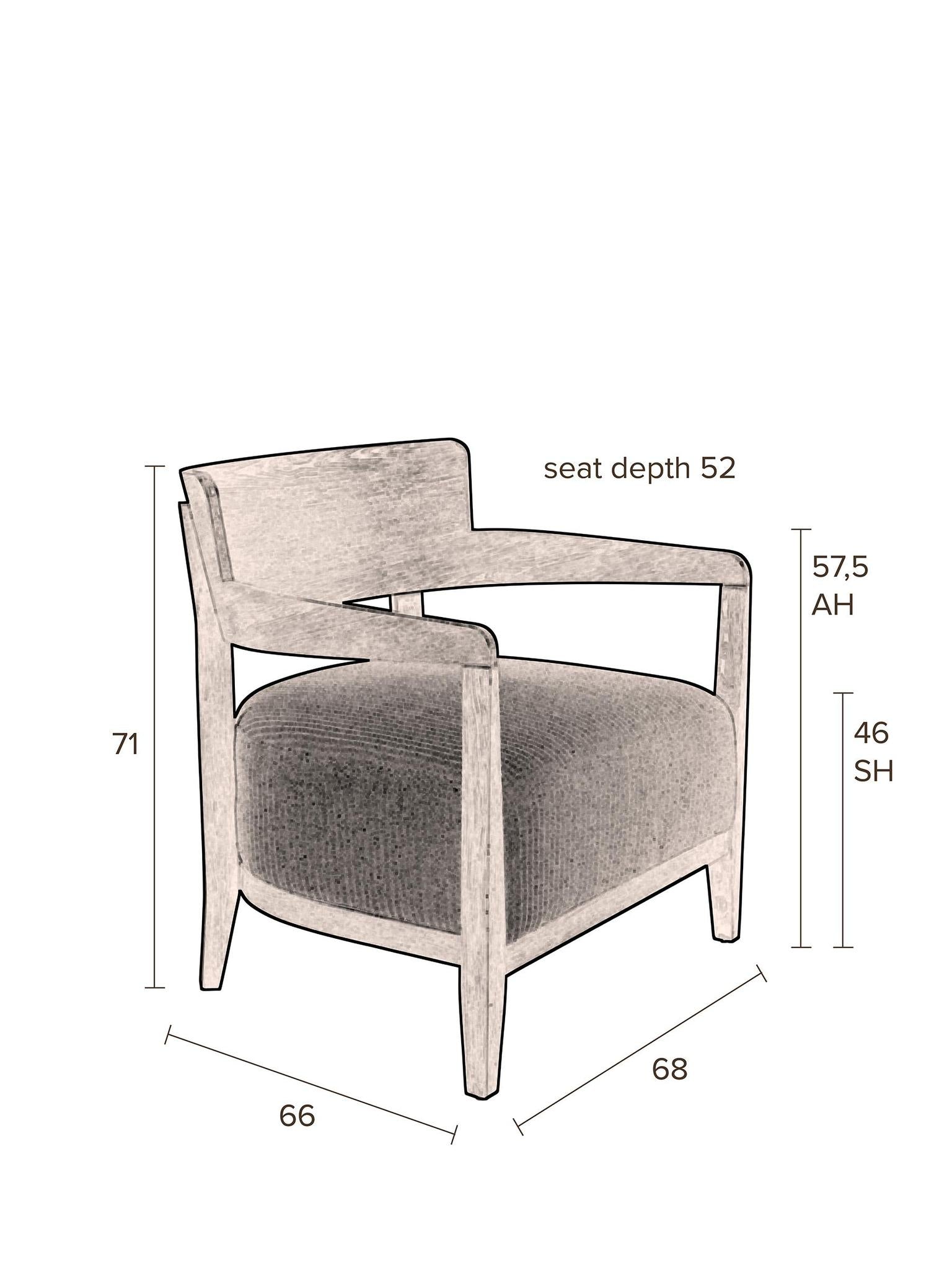 durian solid oak lounge chair