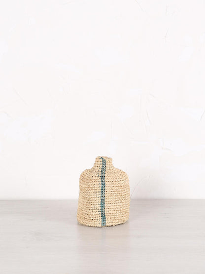 Small Woven Vertical Striped Bud/Bottle Vase