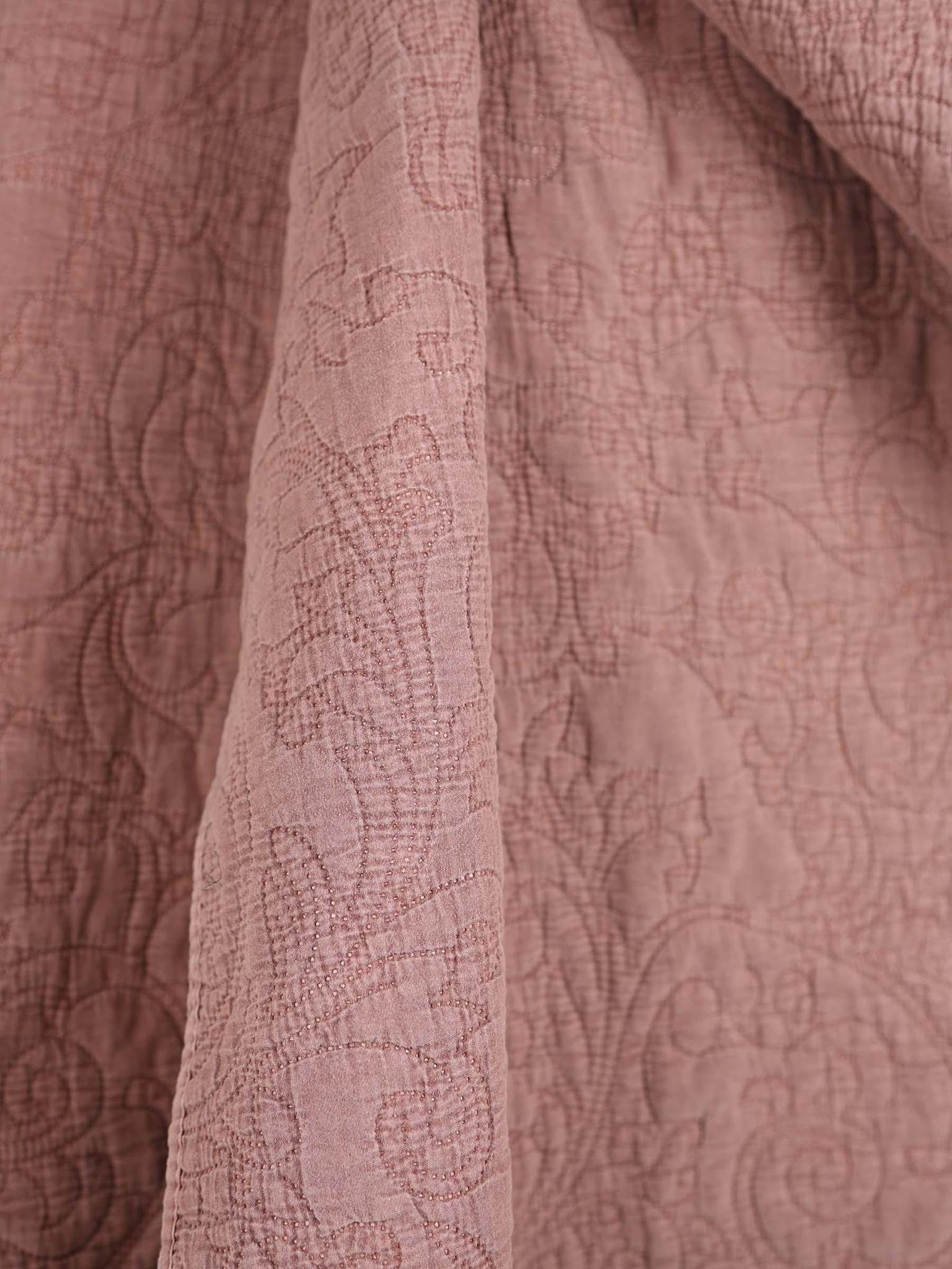Isabel Quilted Embroidered Bedspread - Colour Options Available
