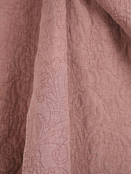 Isabel Quilted Embroidered Bedspread - Colour Options Available