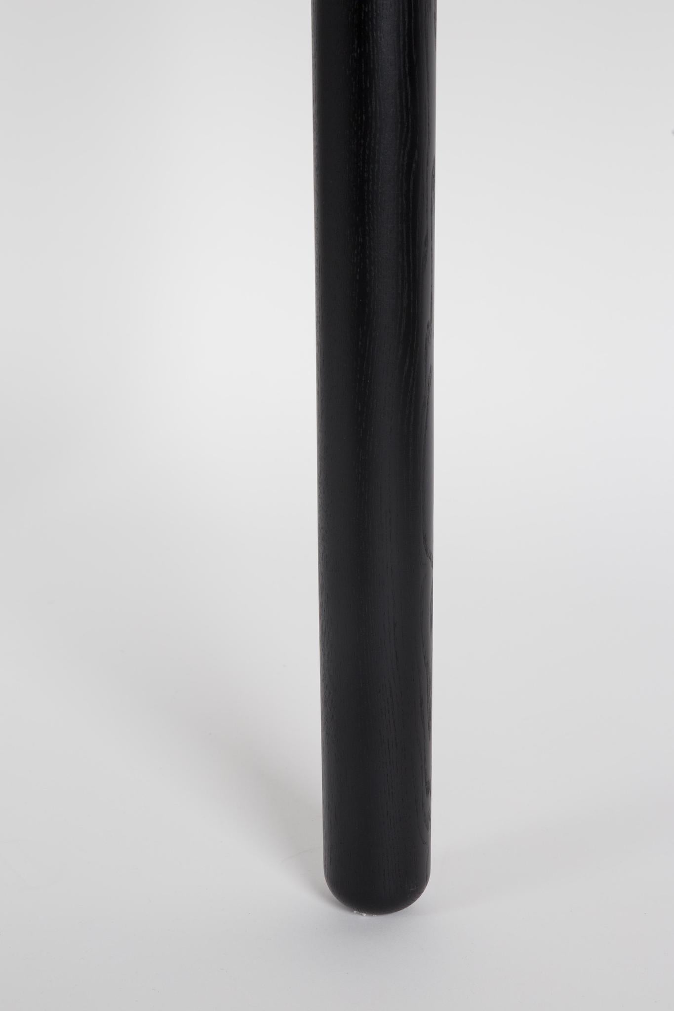 Storm Ash Wooden Dining Table - Black - 3 Sizes Available