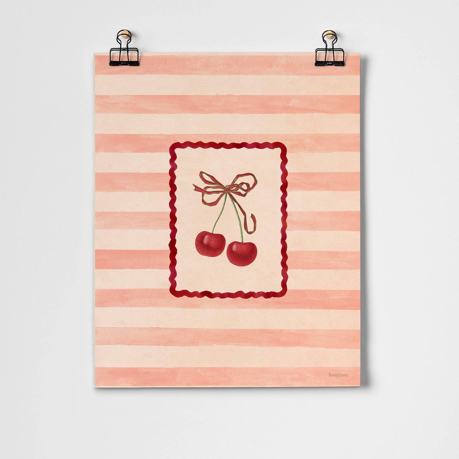 Cherry Ribbon - Fine Art A3 Giclee Print