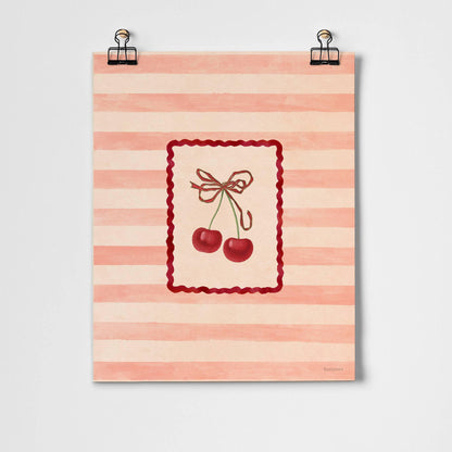 Cherry Ribbon - Fine Art A3 Giclee Print