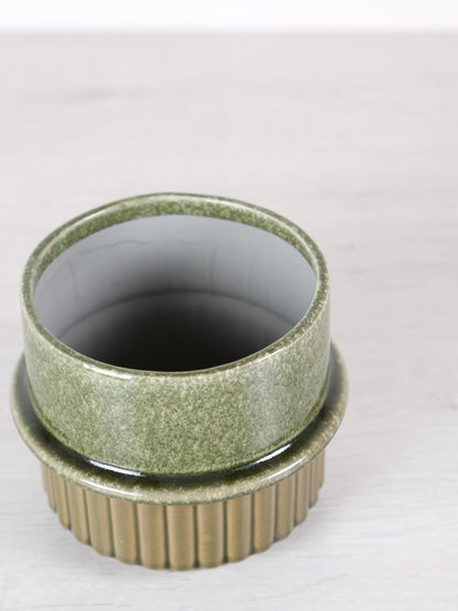 Shaunny Ceramic Round Pot - Green - 2 Sizes available