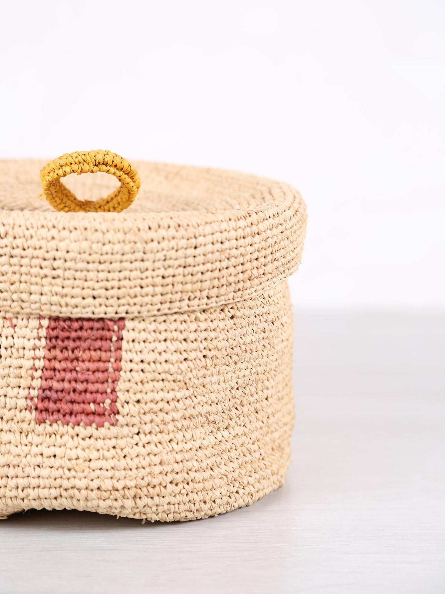 Large Handmade Raffia Basket - 5 patterns available
