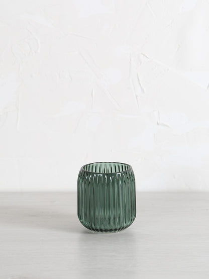 Amarens Round Glass Tealight Holder - 4 Colours Available
