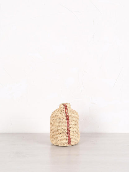 Small Woven Vertical Striped Bud/Bottle Vase