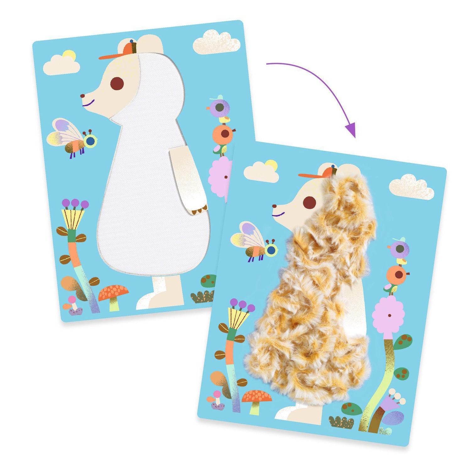 Collages - Wool &amp; Velcro Activity Kit - Fluffy friends! -