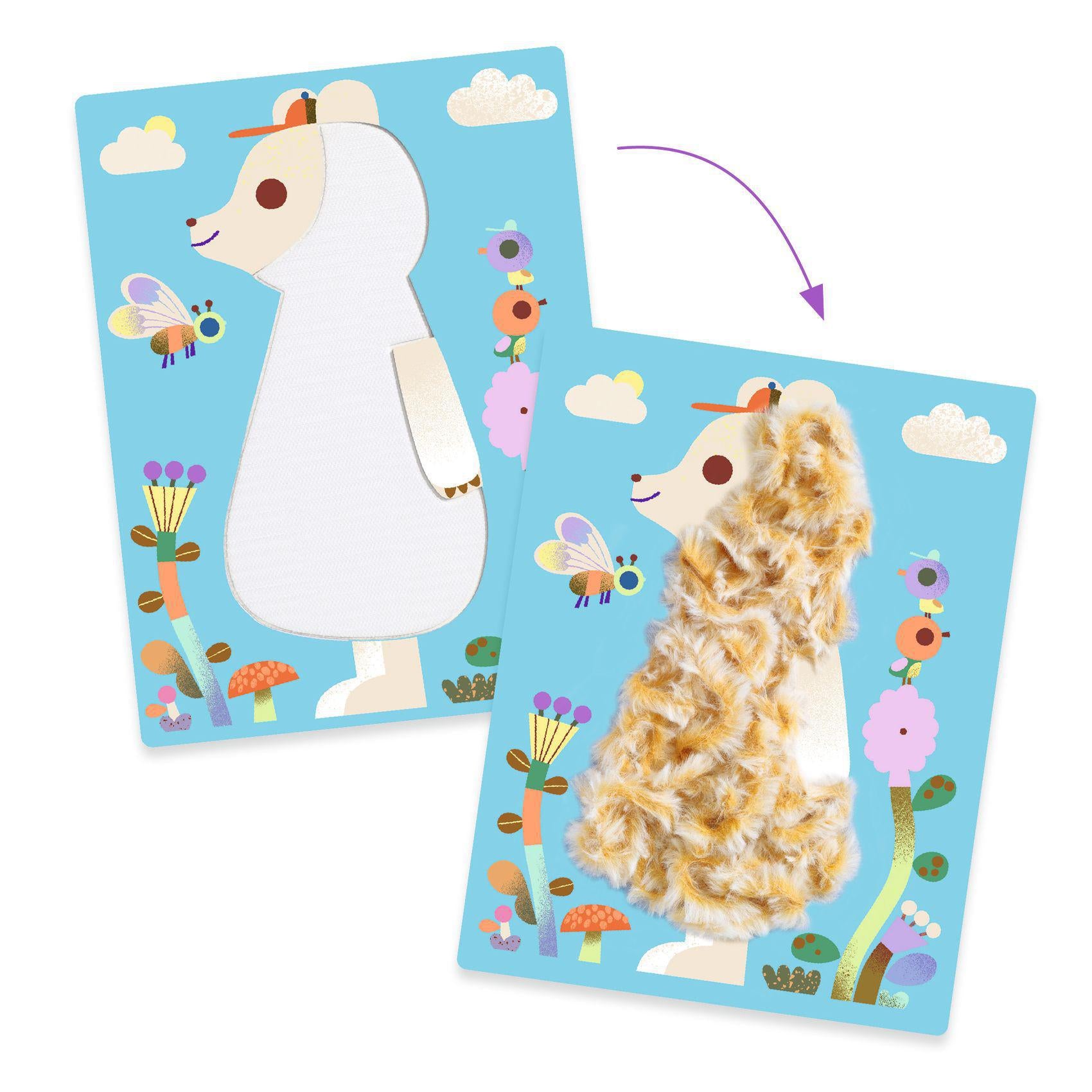 Collages - Wool &amp; Velcro Activity Kit - Fluffy friends! -