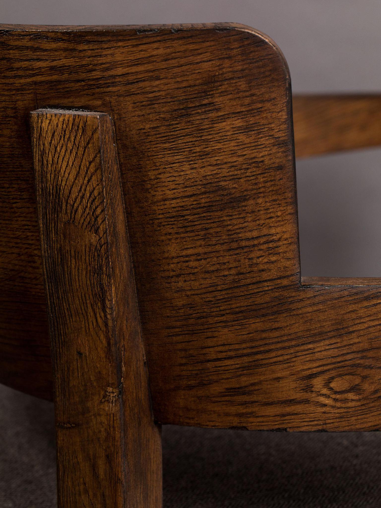 durian solid oak lounge chair