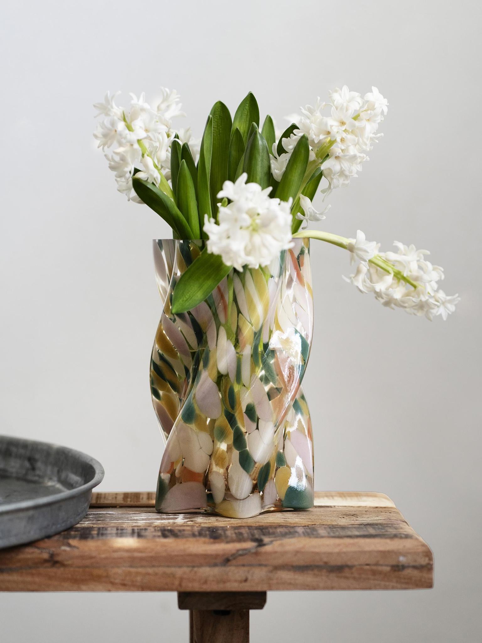 Dotted Twisted Body Vase