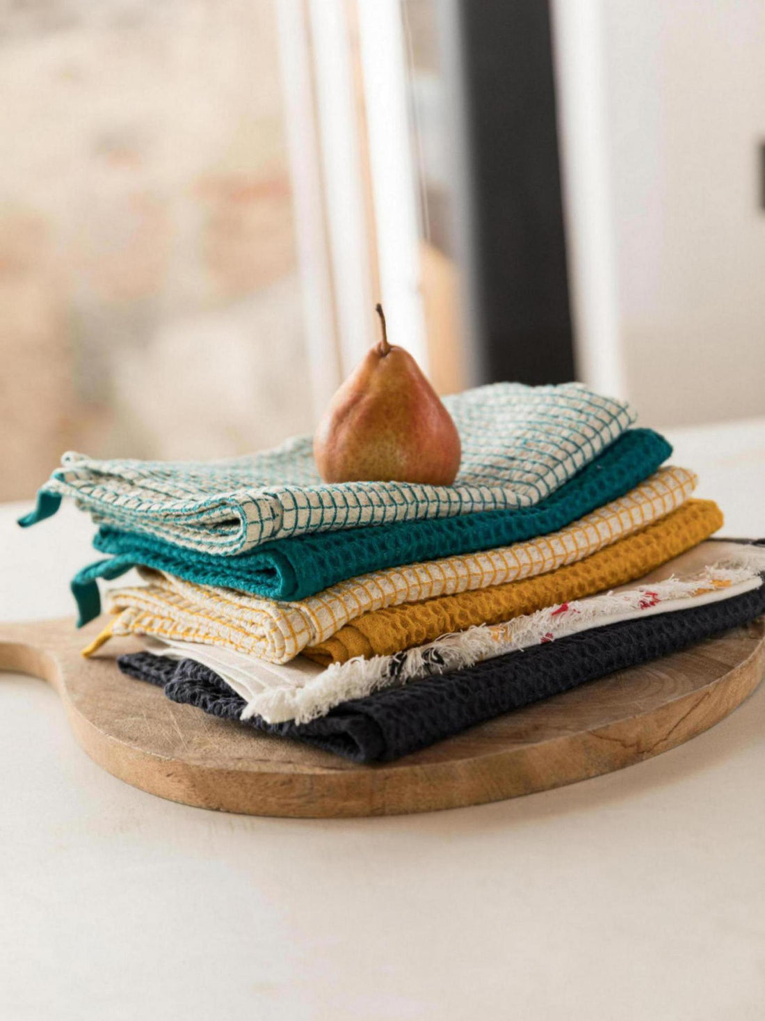 Mumba Honeycomb Tea Towel - Patterned Tournesol - 50 X 70cm