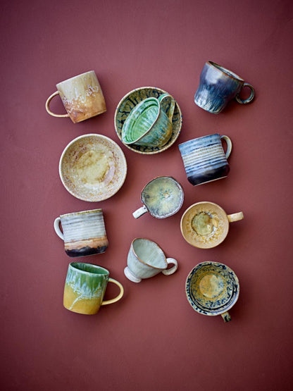 Deana Mug - Multi, Teal Hues - Set Of 4