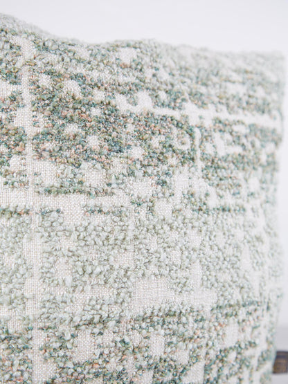 Esme Patterned Cushion - Green, Rose