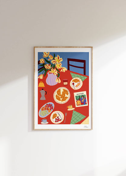 French Breakfast Art Print | Foodie Wall Art