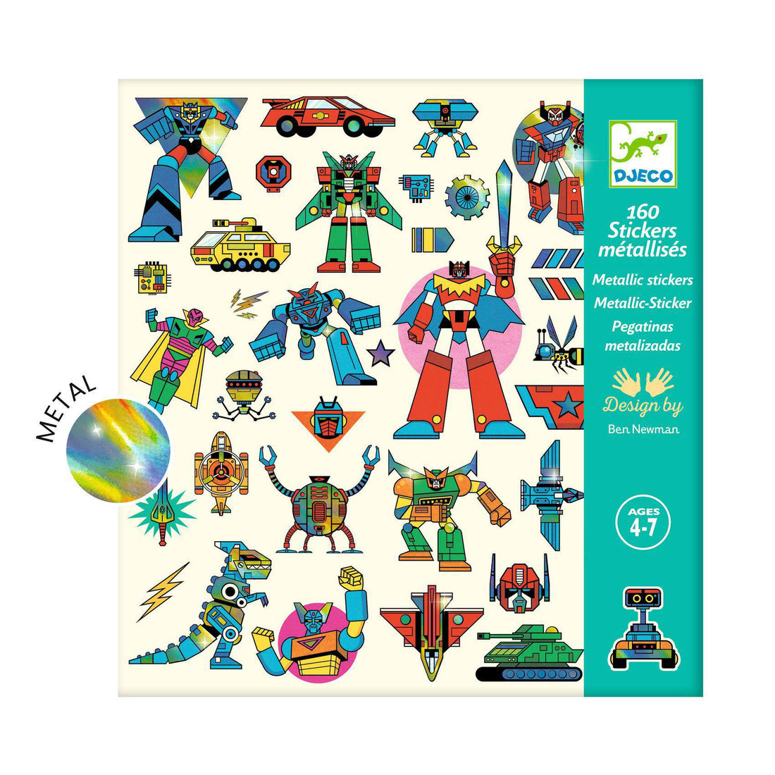 Metallic Robot Stickers