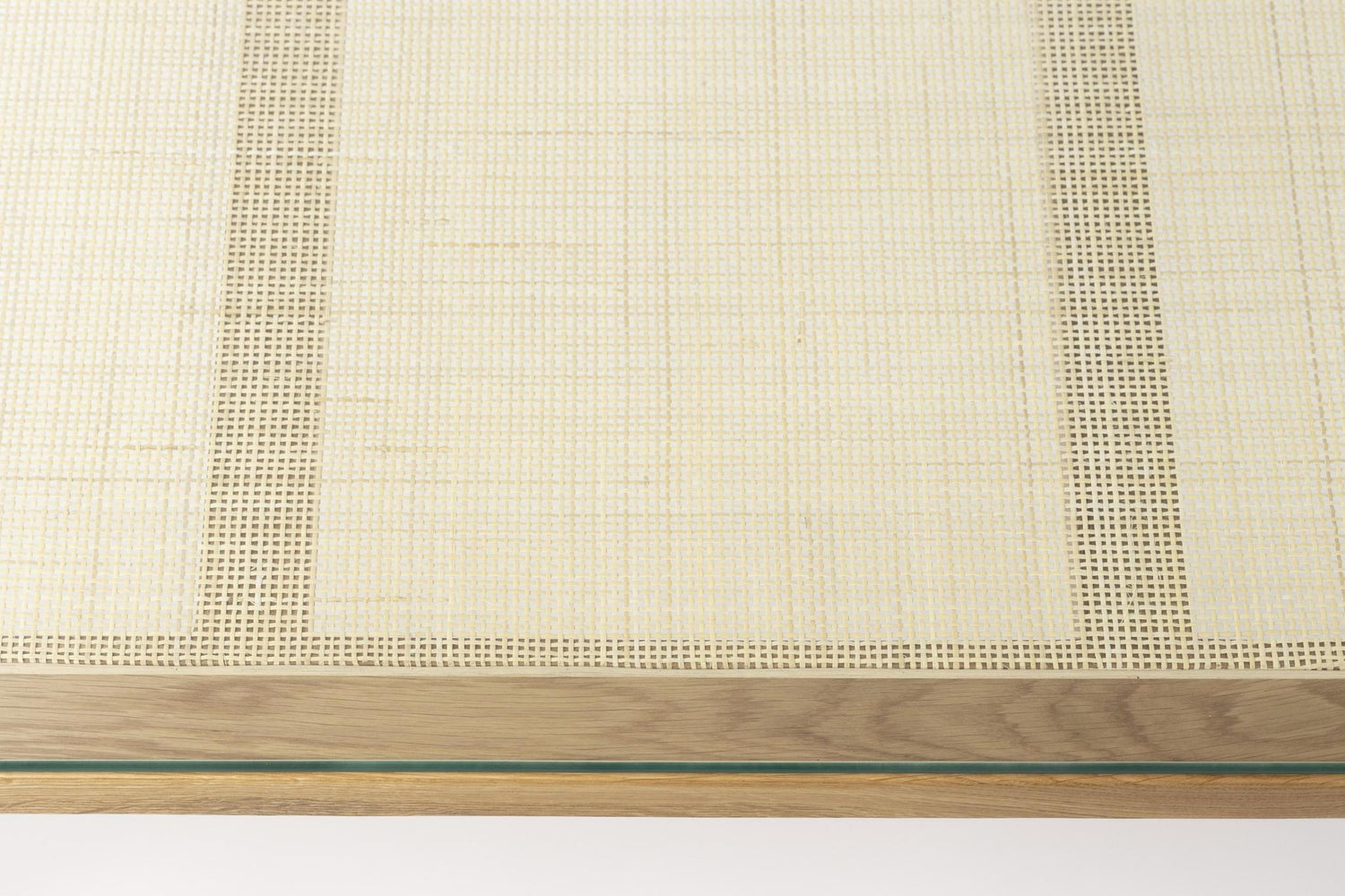 Haru Cane, Oak Wood &amp; Glass Coffee Table - 2 Sizes Available