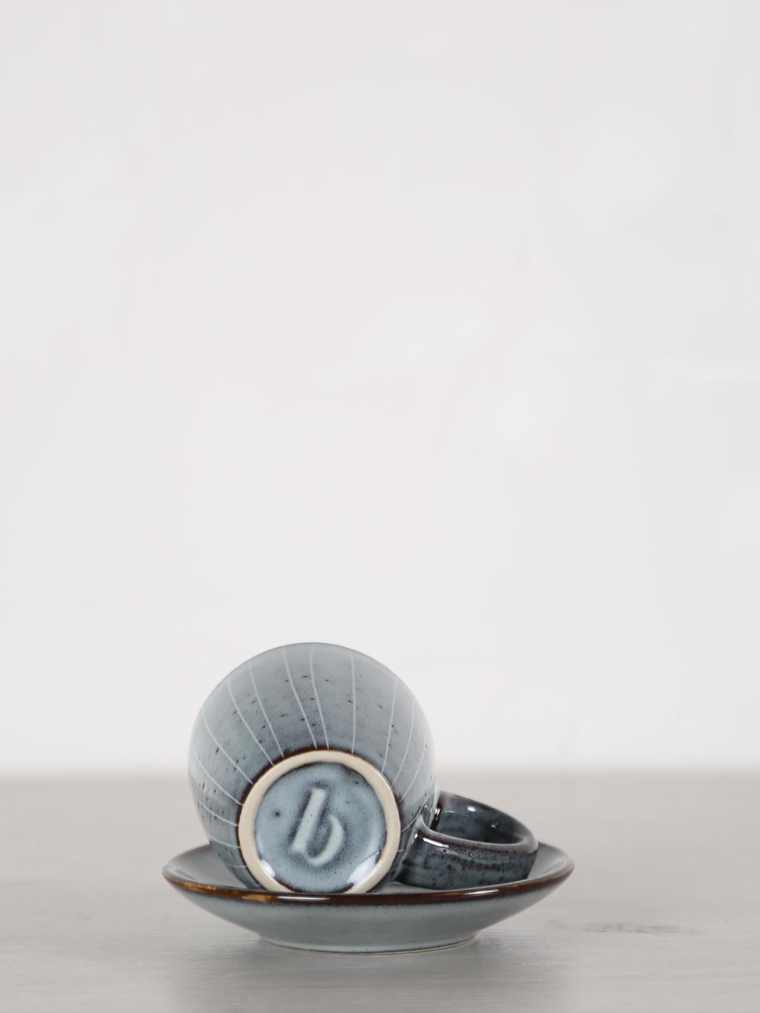 Nordic Sea Stoneware Espresso Cup &amp; Saucer