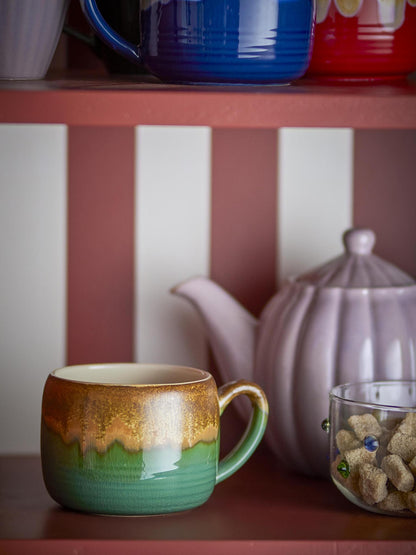 Sheen Patterned Mug - Green, Blue