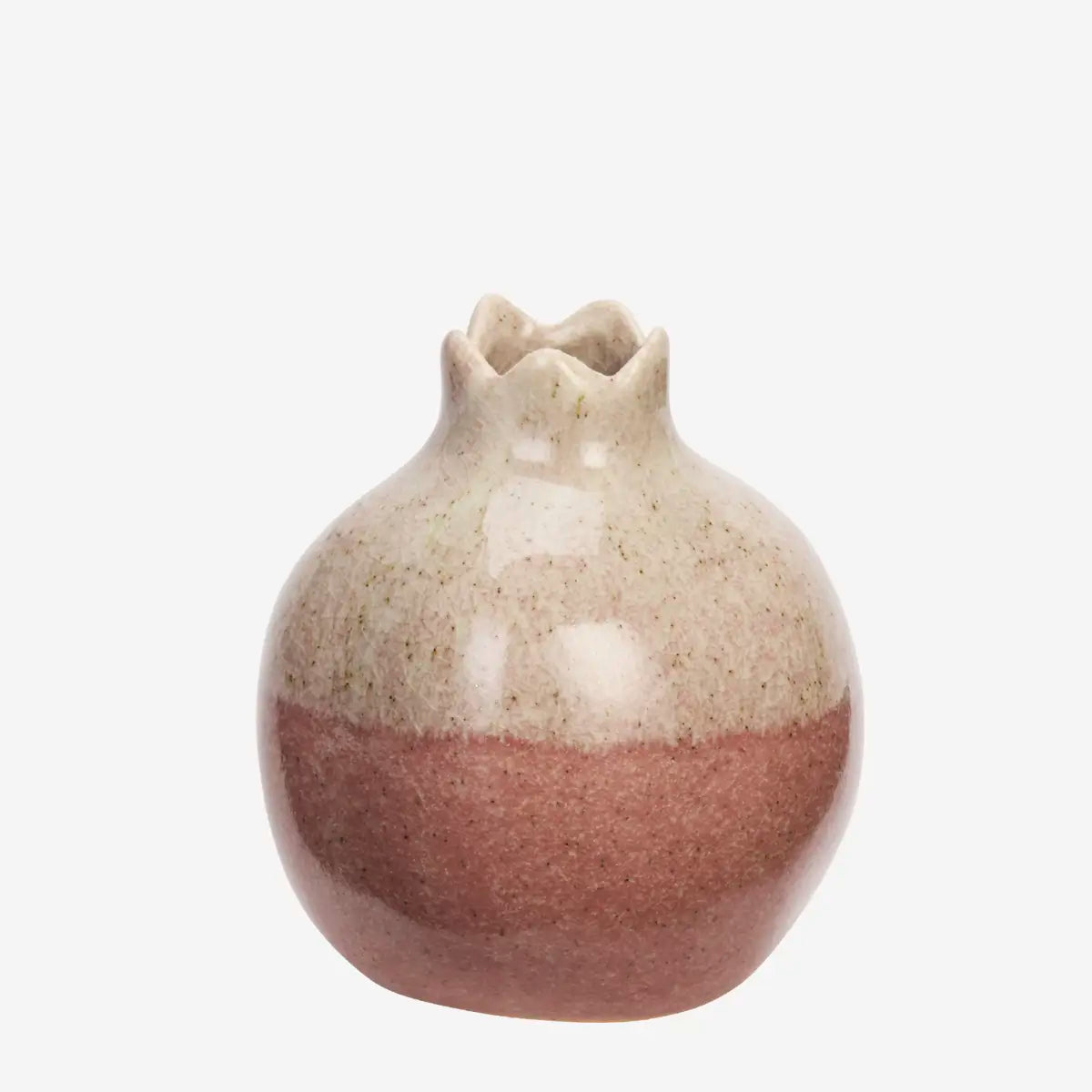 Stoneware Vase Pomegranate Shaped