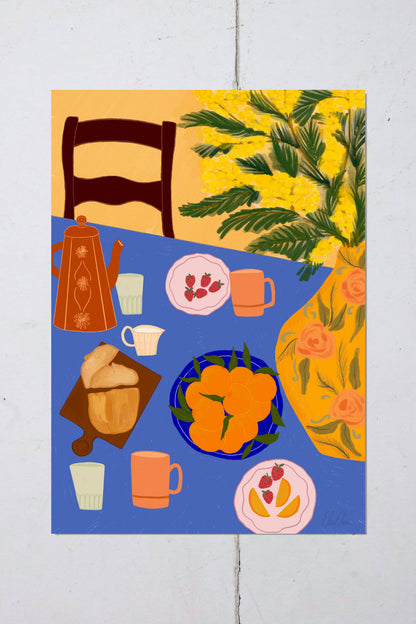 Breakfast in Italy Art Print | Foodie Wall Art