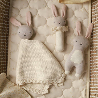 Knitted Cuddle Cloth - Blushing Bunny