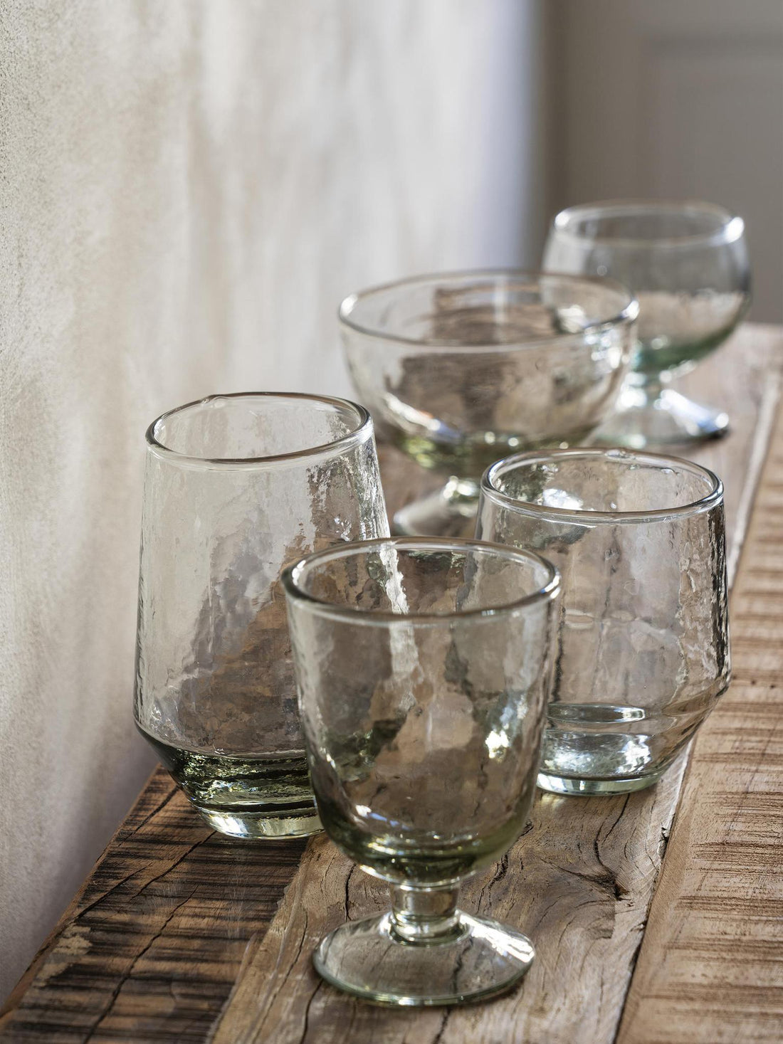 Hammered wine Glass
