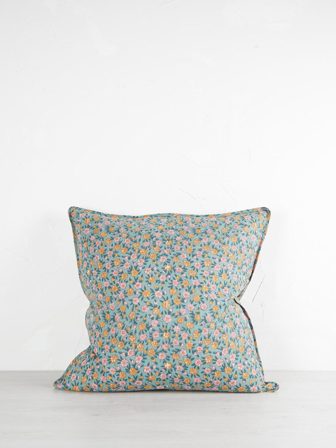 Dusty Green, Aqua, Honey &amp; Rose Printed Cushion